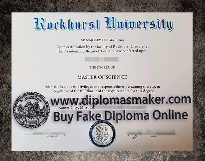 purchase fake Rockhurst University diploma