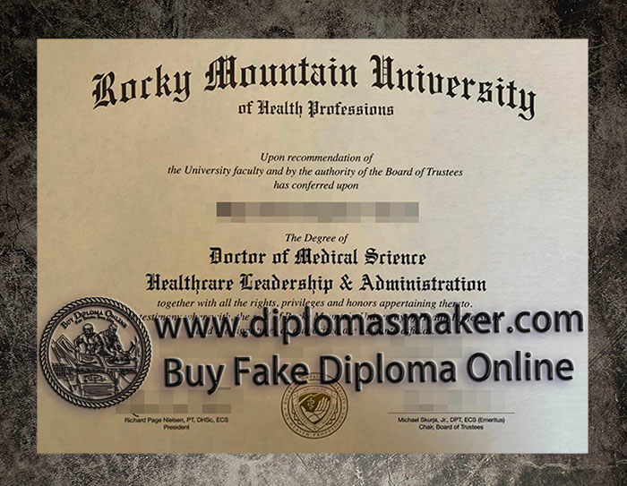 purchase fake Rocky Mountain University diploma