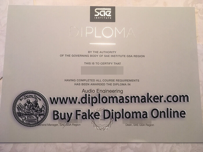 purchase fake SAE Institute diploma