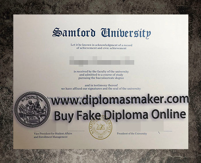 purchase fake Samford University diploma