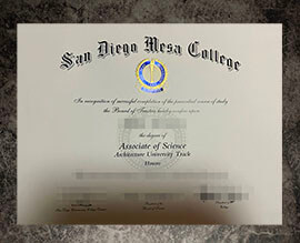 purchase fake San Diego Mesa College degree