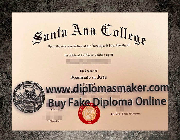 purchase fake Santa Ana College diploma