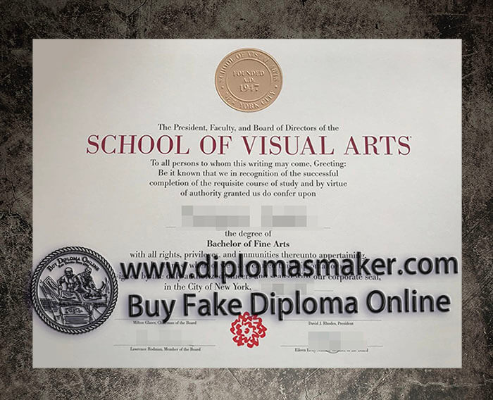 purchase fake School of Visual Arts diploma