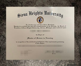 purchase fake Siena Heights University degree