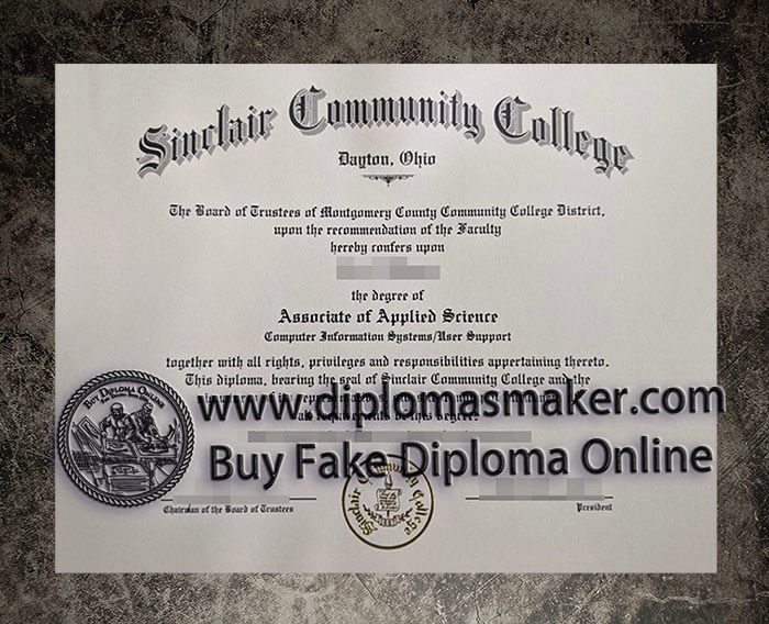 purchase fake Sinclair Community College diploma