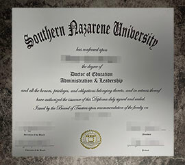 purchase fake Southern Nazarene University degree