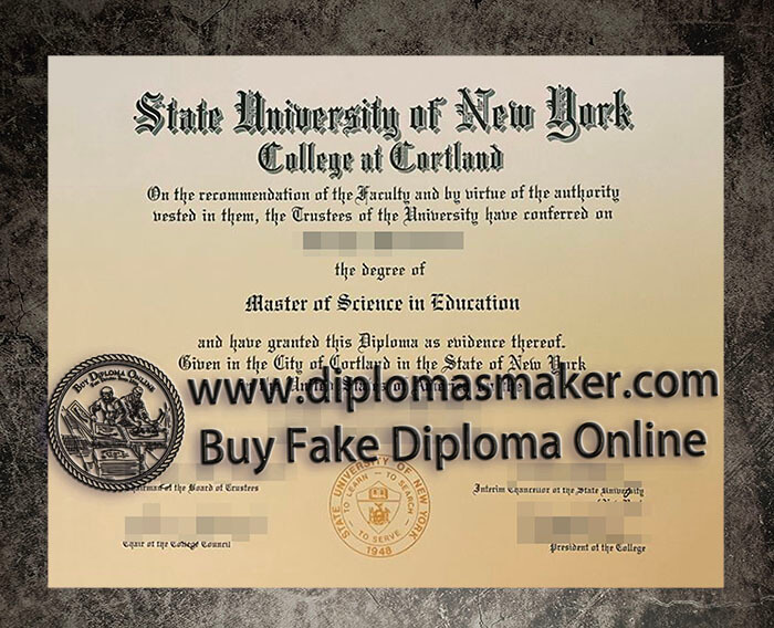purchase fake State University of New York at Cortland diploma