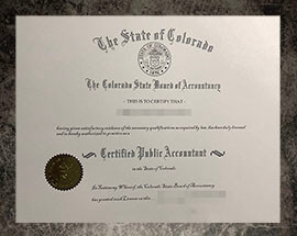 purchase fake State of Colorado CPA certificate