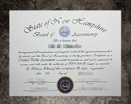 purchase fake State of New Hampshire CPA certificate