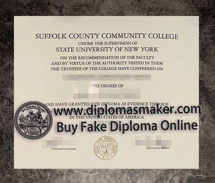 purchase fake Suffolk County Community College diploma