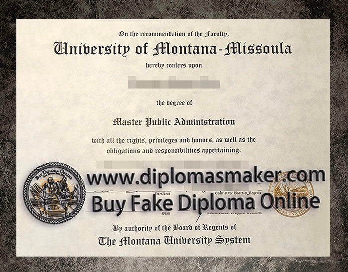 purchase fake University of Montana-Missoula diploma