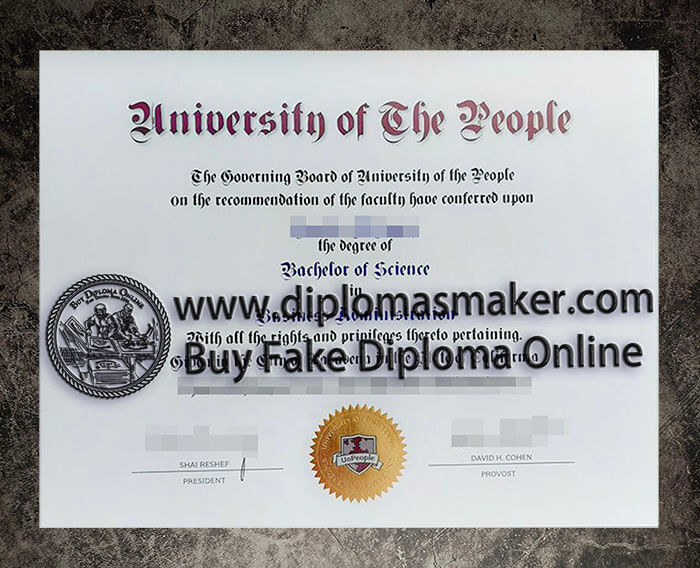 purchase fake University of The People diploma