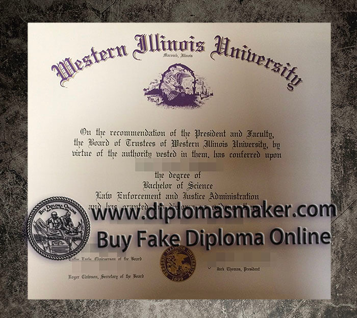 purchase fake Western Illinois University diploma
