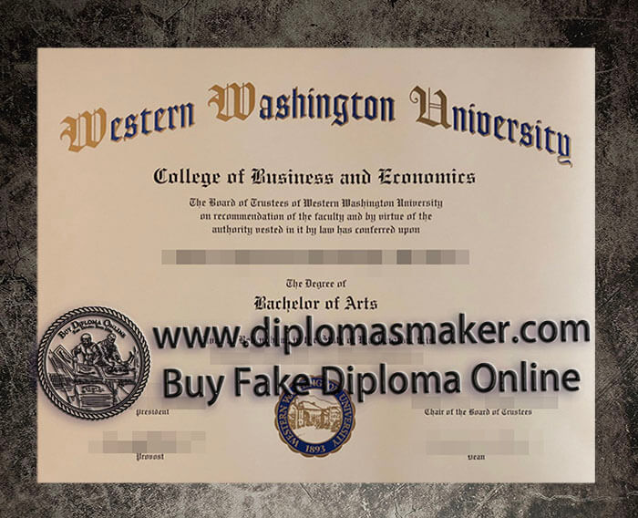purchase fake Western Washington University diploma