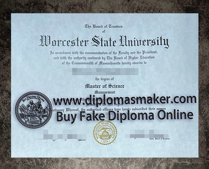 purchase fake Worcester State University diploma