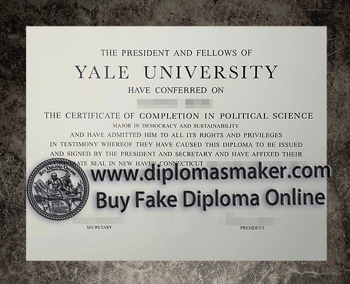 purchase fake Yale University certificate
