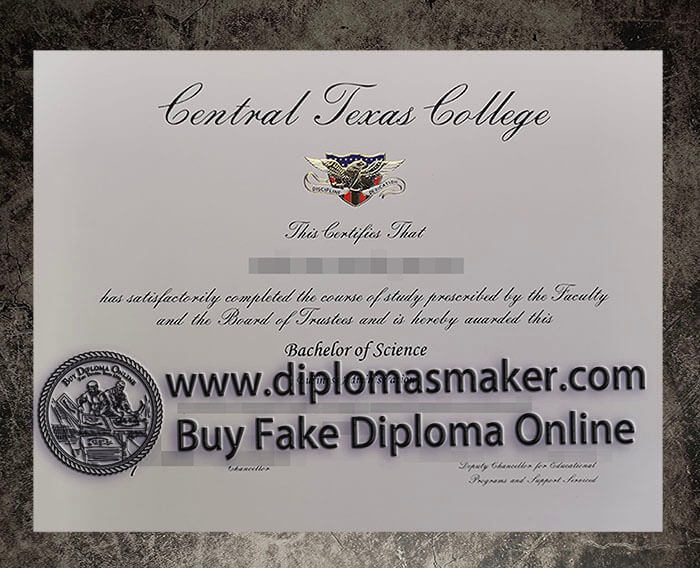 purchase fake Central Texas College diploma
