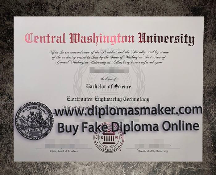purchase fake Central Washington University diploma