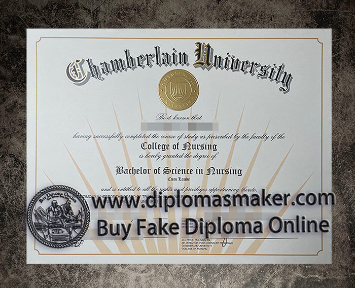 purchase fake Chamberlain University diploma