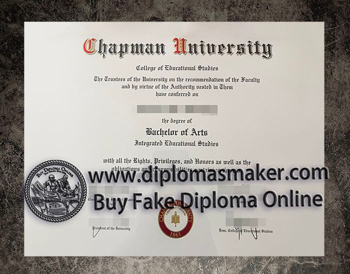 purchase fake Chapman University diploma