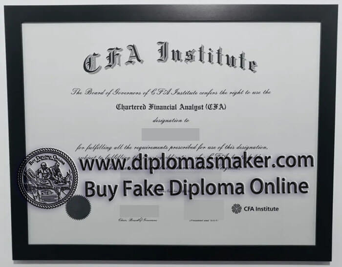 purchase fake Chartered Financial Analyst certificate