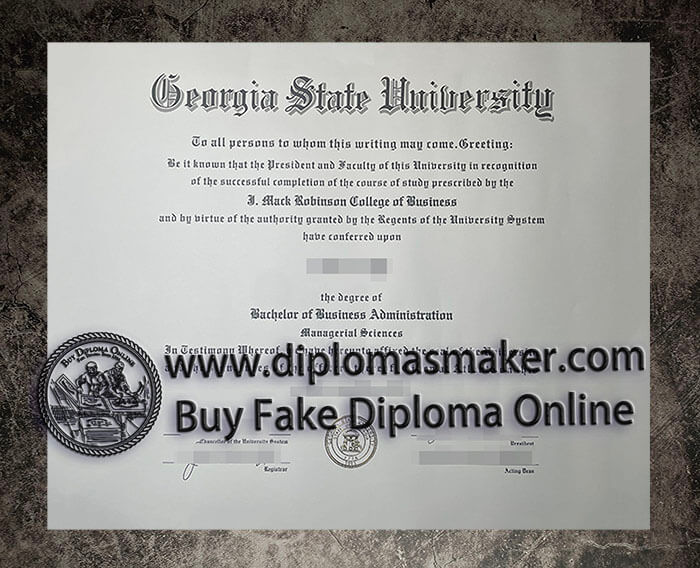 purchase fake Georgia State University diploma