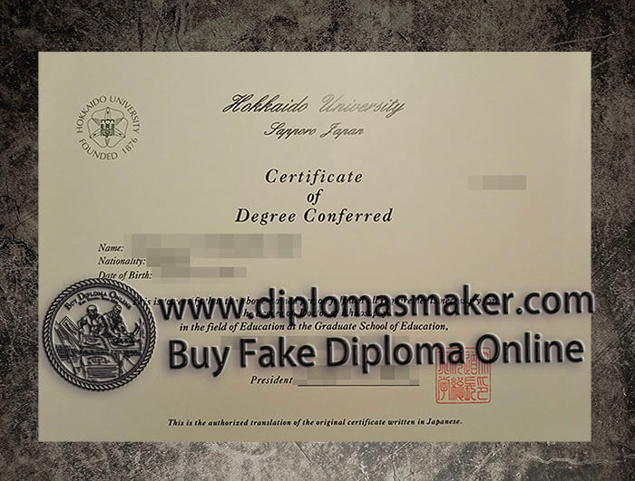 purchase fake Hokkaido University diploma