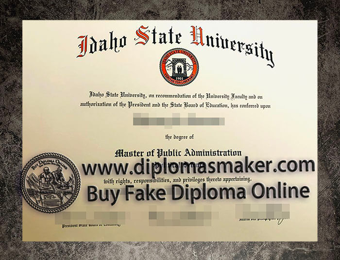 purchase fake Idaho State University diploma