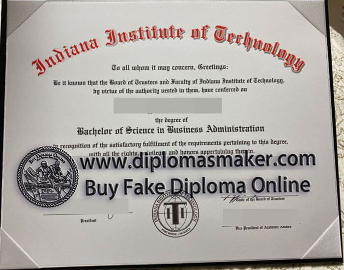 purchase fake Indiana Institute of Technology diploma