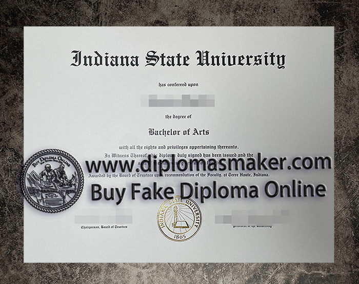 purchase fake Indiana State University diploma