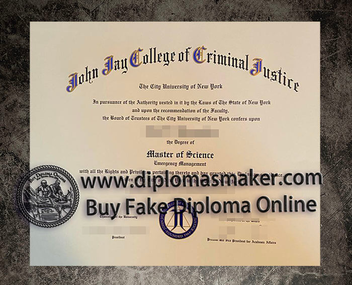 purchase fake John Jay COllege of Criminal Justice diploma
