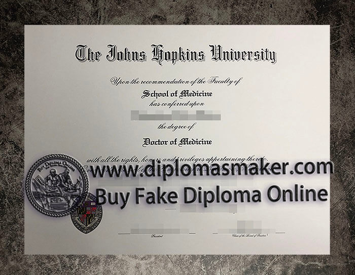 purchase fake Johns Hopkins University diploma