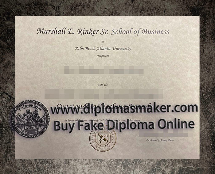 purchase fake Marshall E. Rinker sr. School of Business certificate