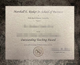 purchase fake Marshall E. Rinker sr. School of Business certificate
