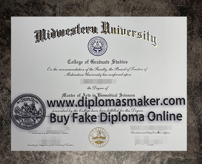 purchase fake Midwestern University diploma