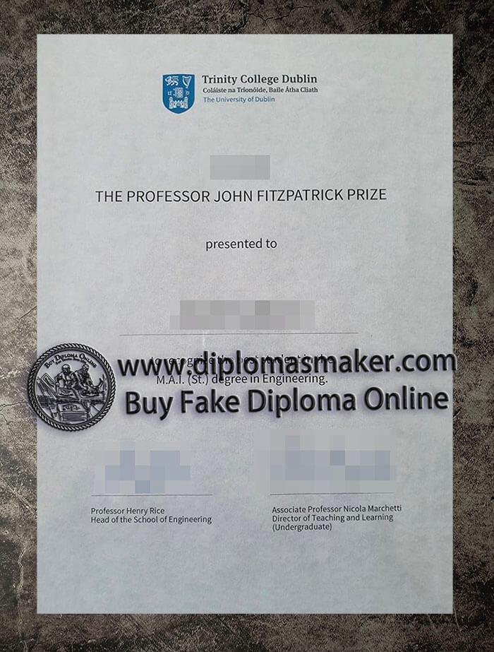 purchase fake Trinity College Dublin diploma