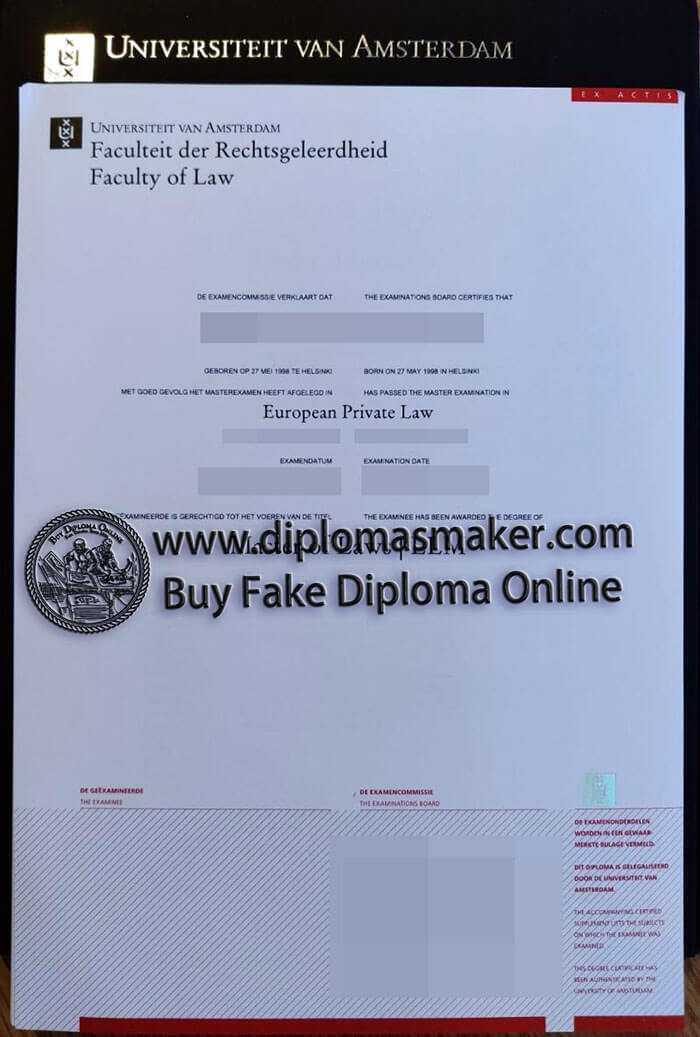 purchase fake Universiteit van Amsterdam diploma