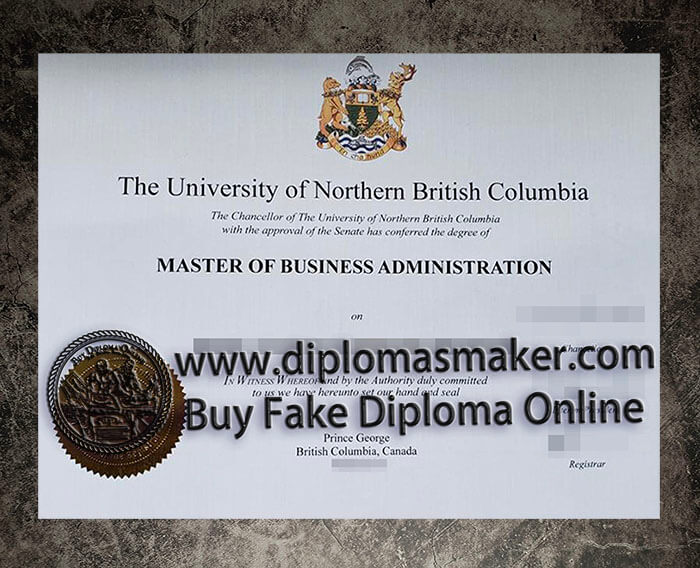purchase fake University of Northern British Columbia diploma