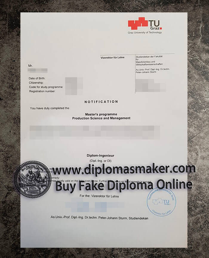 purchase fake Graz University of Technology diploma
