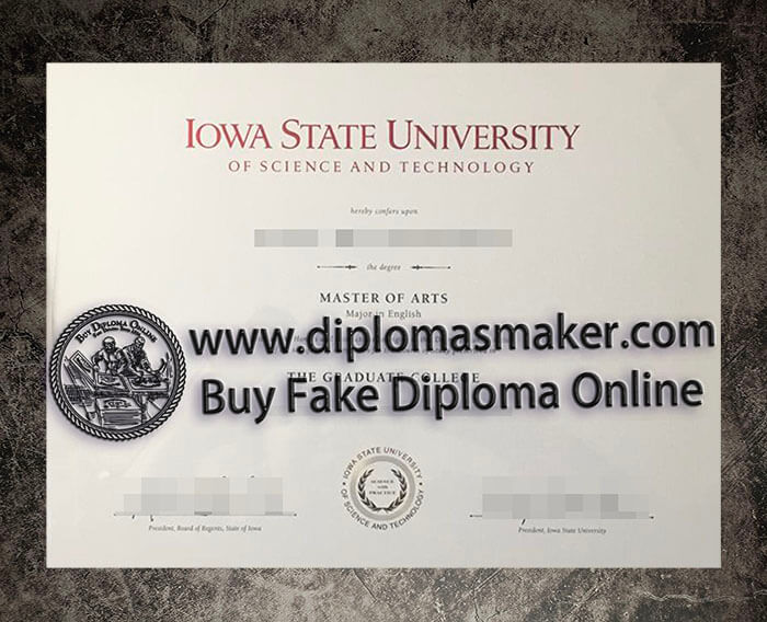 purchase fake Iowa State University diploma