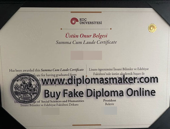 purchase fake Koc Universitesi certificate