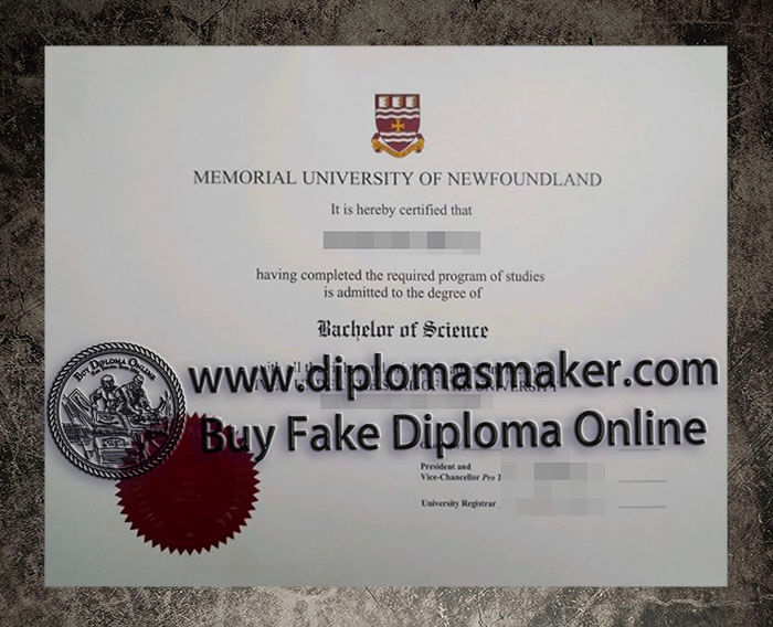 purchase fake Memorial University of Newfoundland diploma