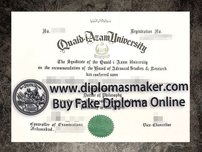 purchase fake Quaid-i-Azam University diploma