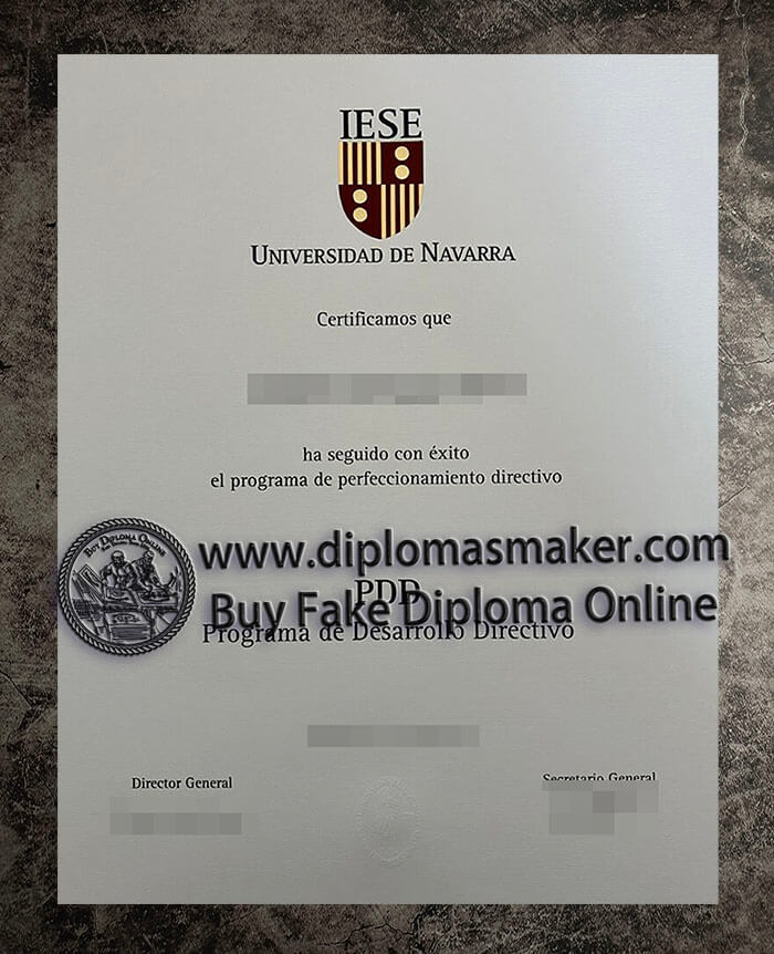 purchase fake Universidad de Navarra certificate