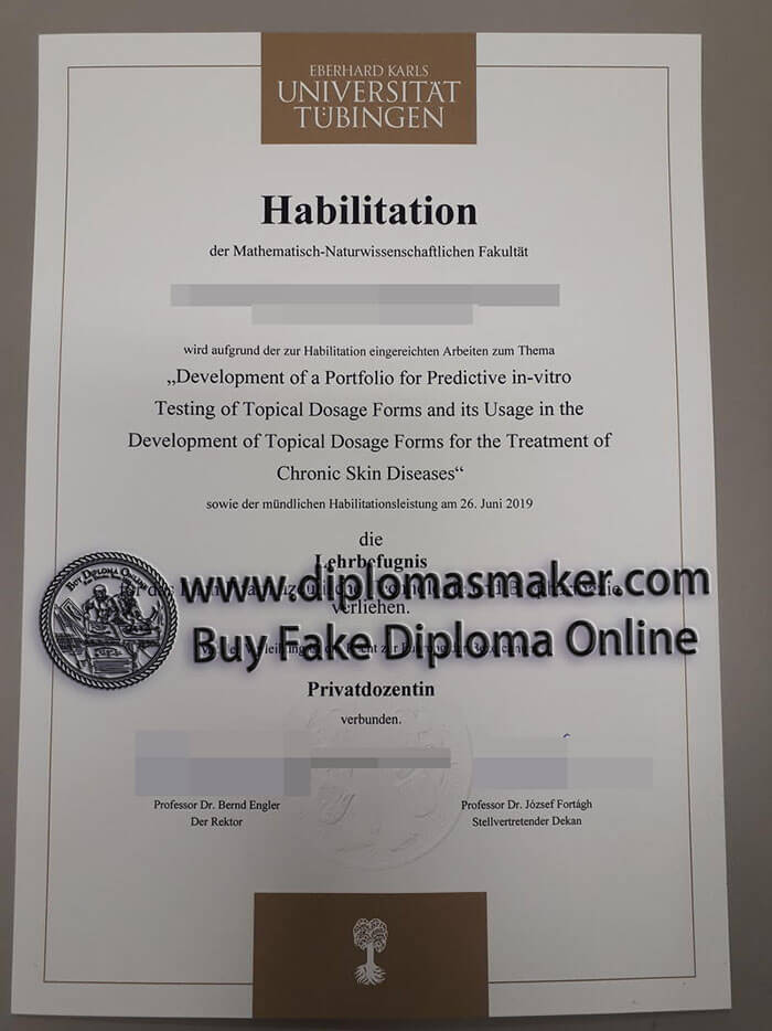 purchase fake Universität Tübingen certificate