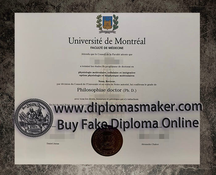 purchase fake Université de Montréal diploma