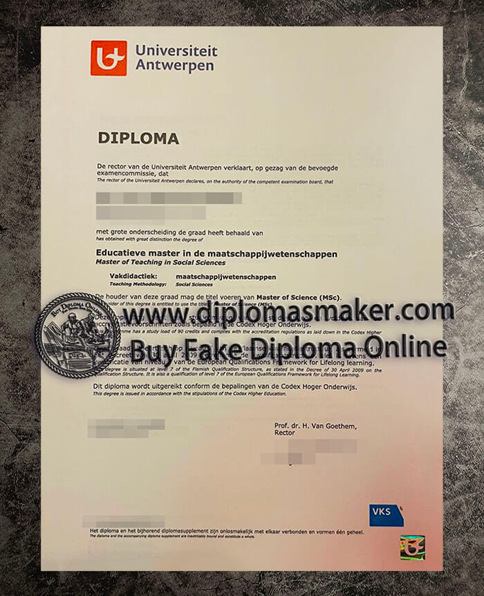 purchase fake Universiteit Antwerpen degree