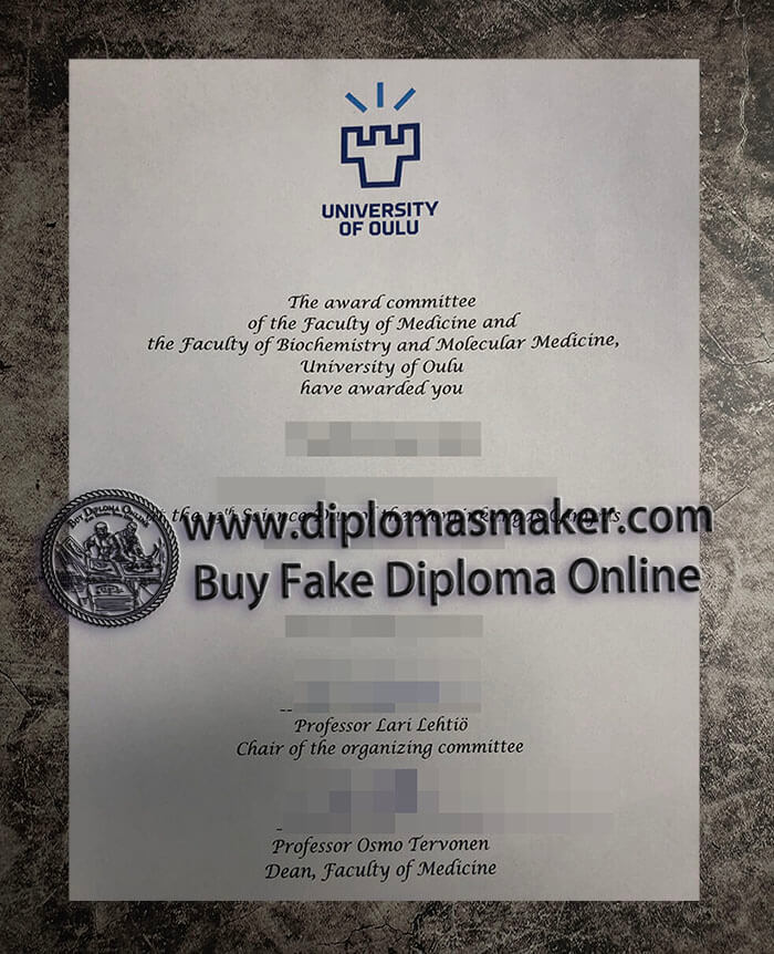 purchase fake University of Oulu certificate