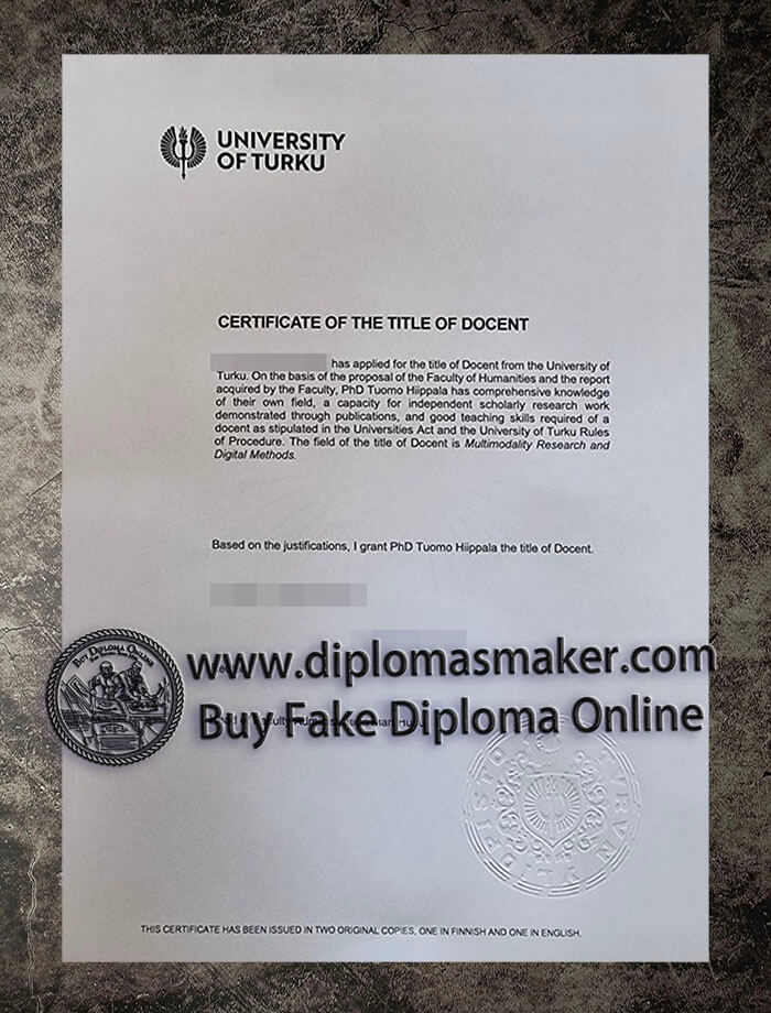 purchase fake University of Turku diploma