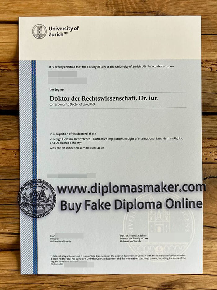 purchase fake University of Zurich diploma